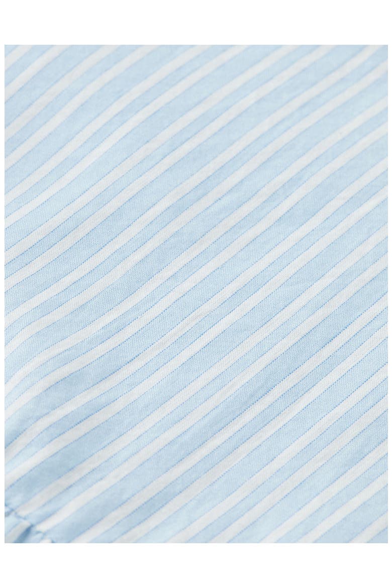Kids' Stripe Long Sleeve Tiered Cotton Shirtdress, Alternate, color, SKY BLUE / WHITE STRIPE