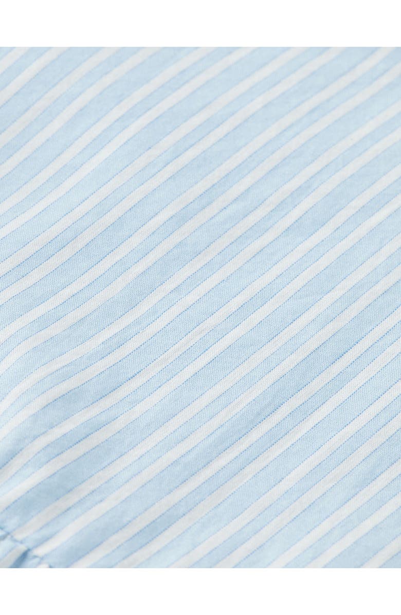 Scotch & Soda Kids' Stripe Long Sleeve Tiered Cotton Shirtdress, Alternate, color, Sky Blue / White Stripe