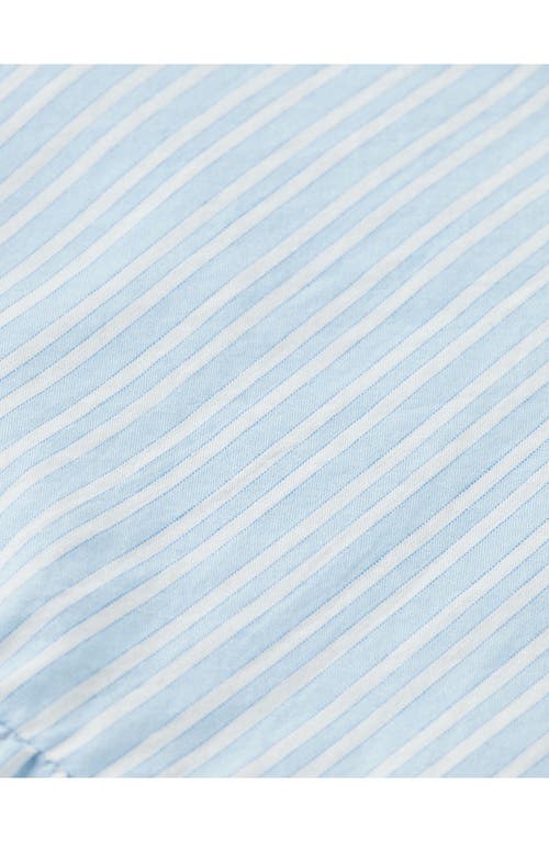 Scotch & Soda Kids' Stripe Long Sleeve Tiered Cotton Shirtdress