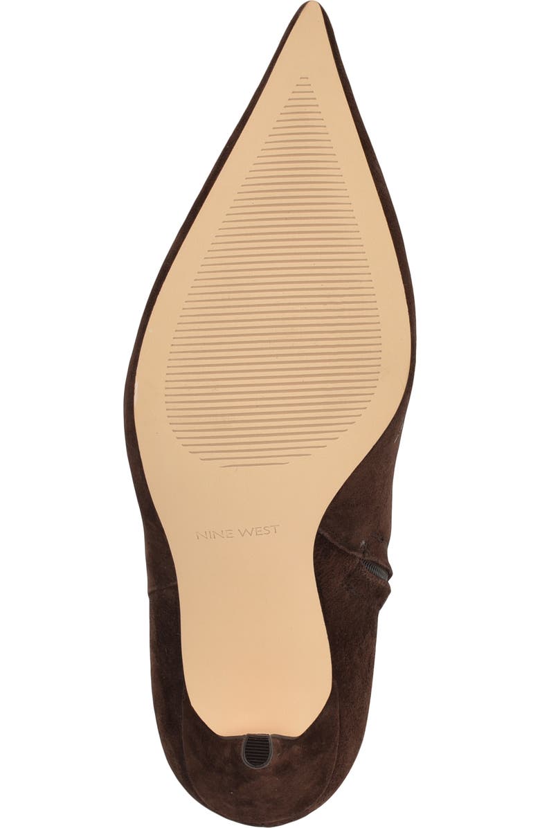 Nine West Gerty Pointed Toe Knee High Boot, Alternate, color, Dark Brown 200