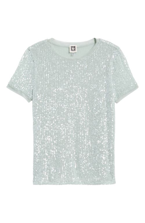 ANNE KLEIN ANNE KLEIN SEQUIN MESH TOP 