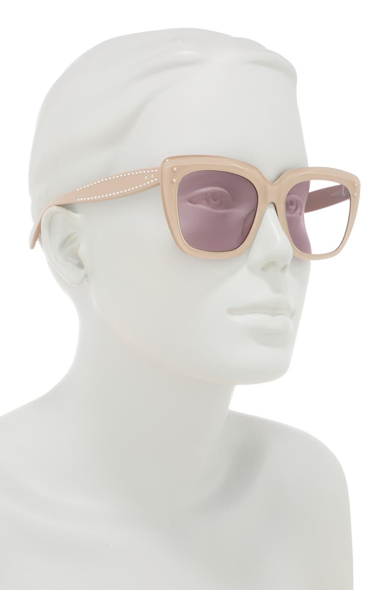 Alaïa 54mm Square Sunglasses, Alternate, color,