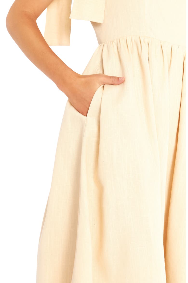 Bow Tie Strap Sundress, Alternate, color, NUDE