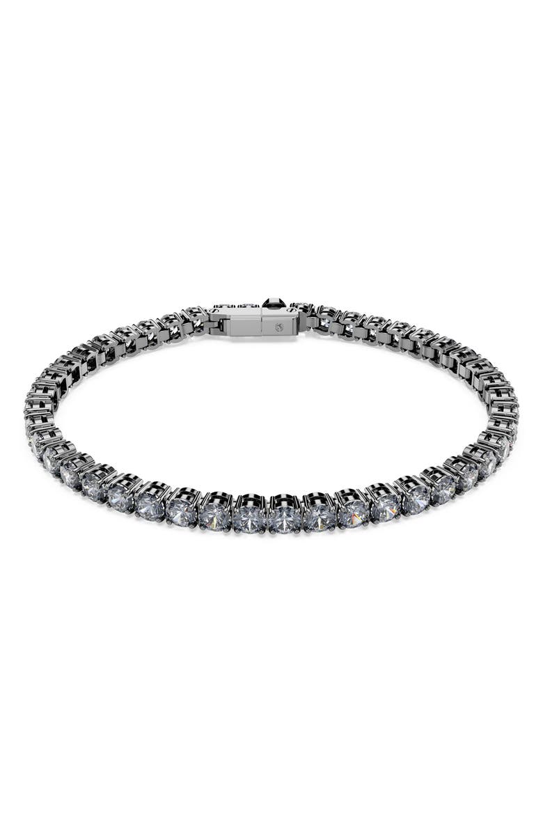 Swarovski Matrix Tennis Bracelet, Main, color, Grey