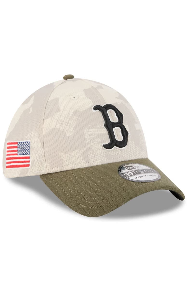 New Era Men's New Era Light Beige/Olive Boston Red Sox 2025 Armed Forces Day 39THIRTY Flex Hat, Main, color, Light Beige