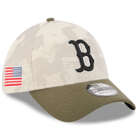 Men's New Era Light Beige/Olive Boston Red Sox 2025 Armed Forces Day 39THIRTY Flex Hat