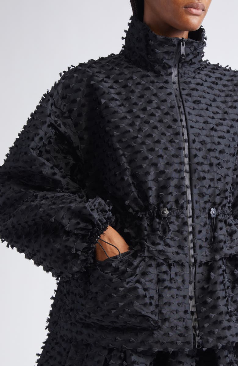 Cecilie Bahnsen Arlo Fiamma Fil Coup Jacket, Alternate, color, Black