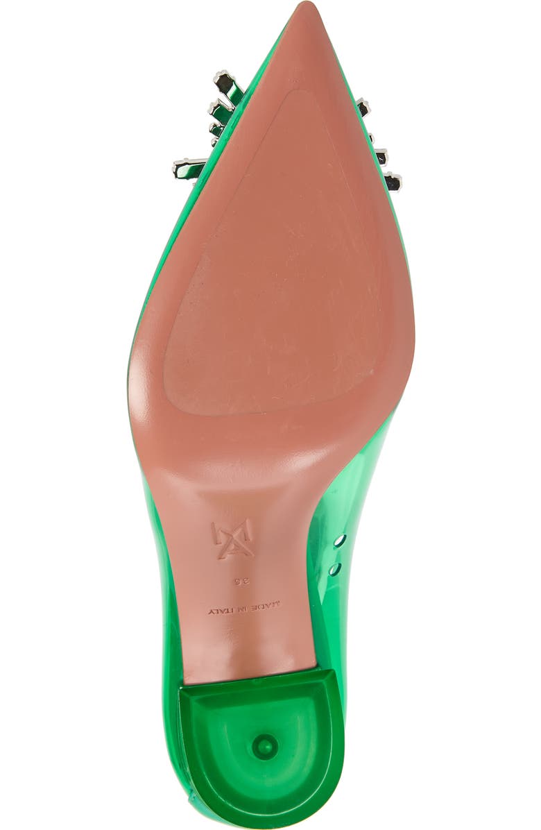 Amina Muaddi Begum Glass Pointed Toe Pump, Alternate, color,