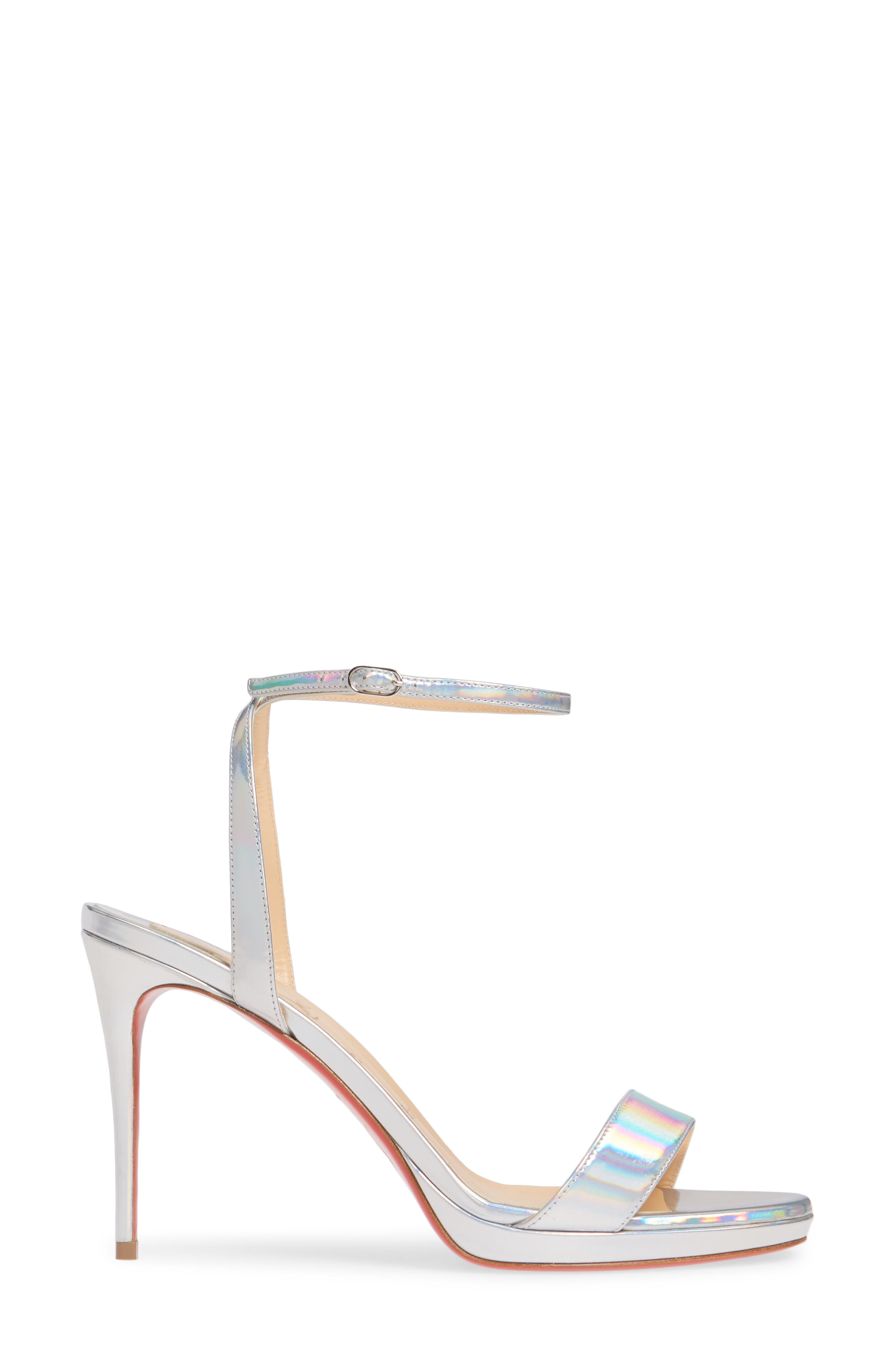 Christian Louboutin Loubi Queen Ankle Strap Sandal, Alternate, color, 
