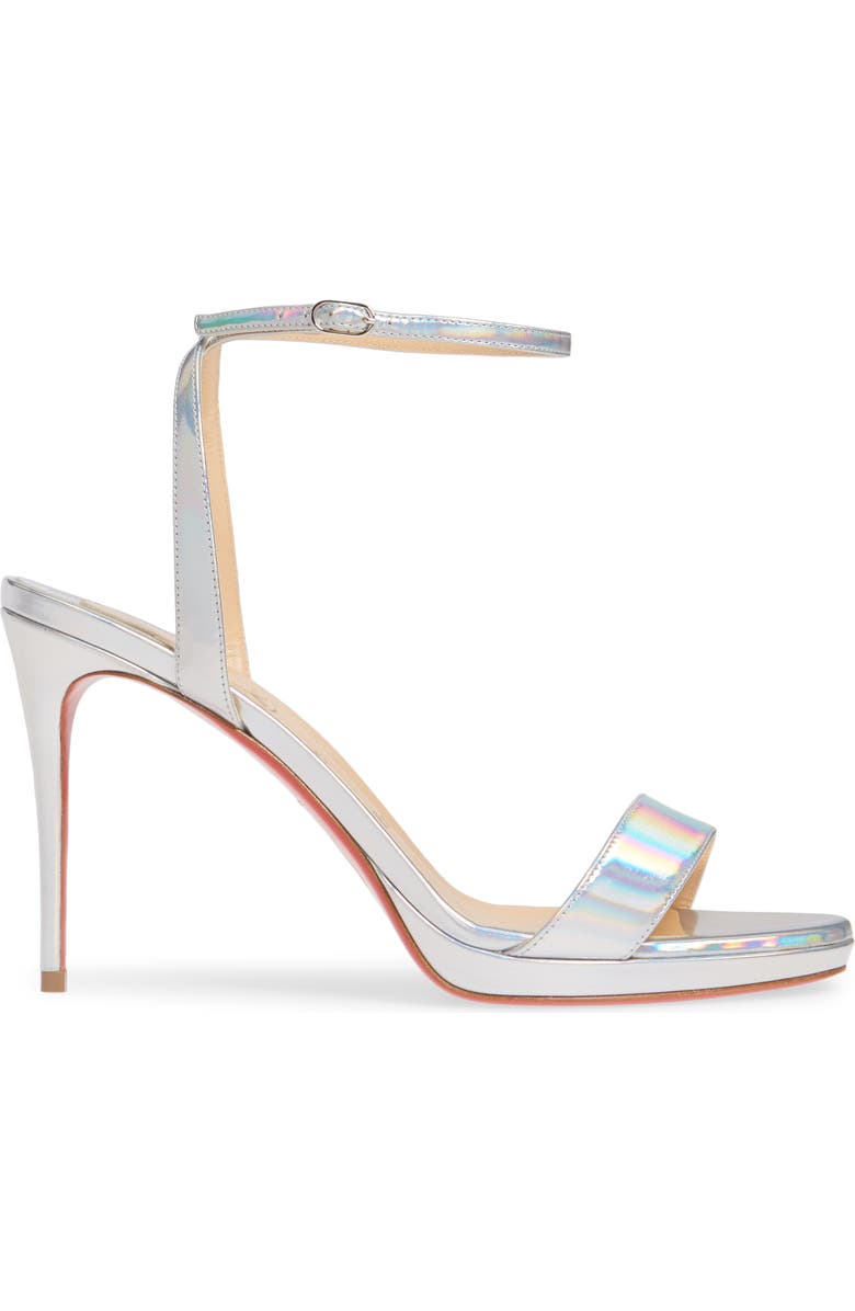 Christian Louboutin Loubi Queen Ankle Strap Sandal, Alternate, color,