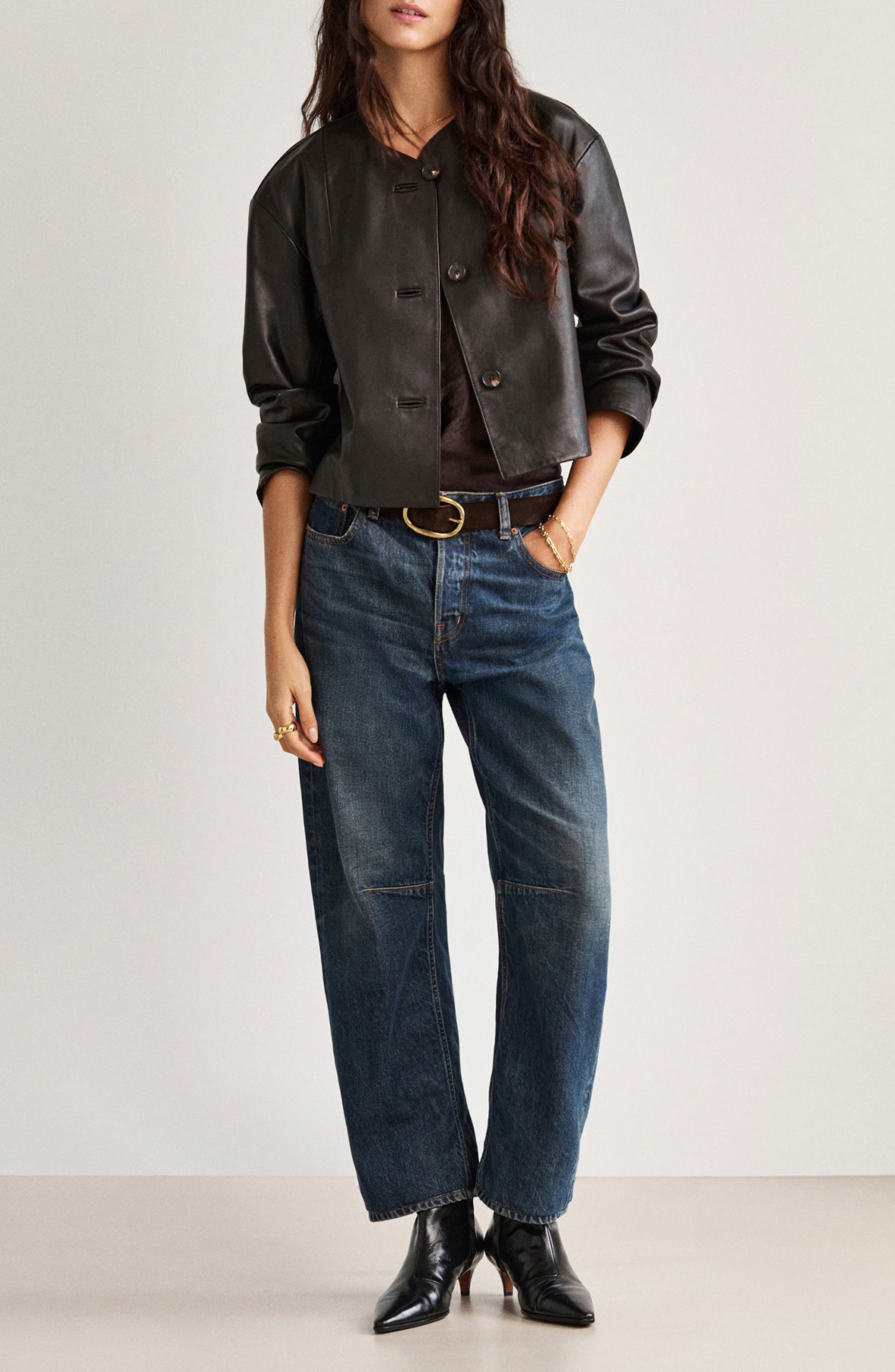 Madewell The Darted Barrel Leg Jeans