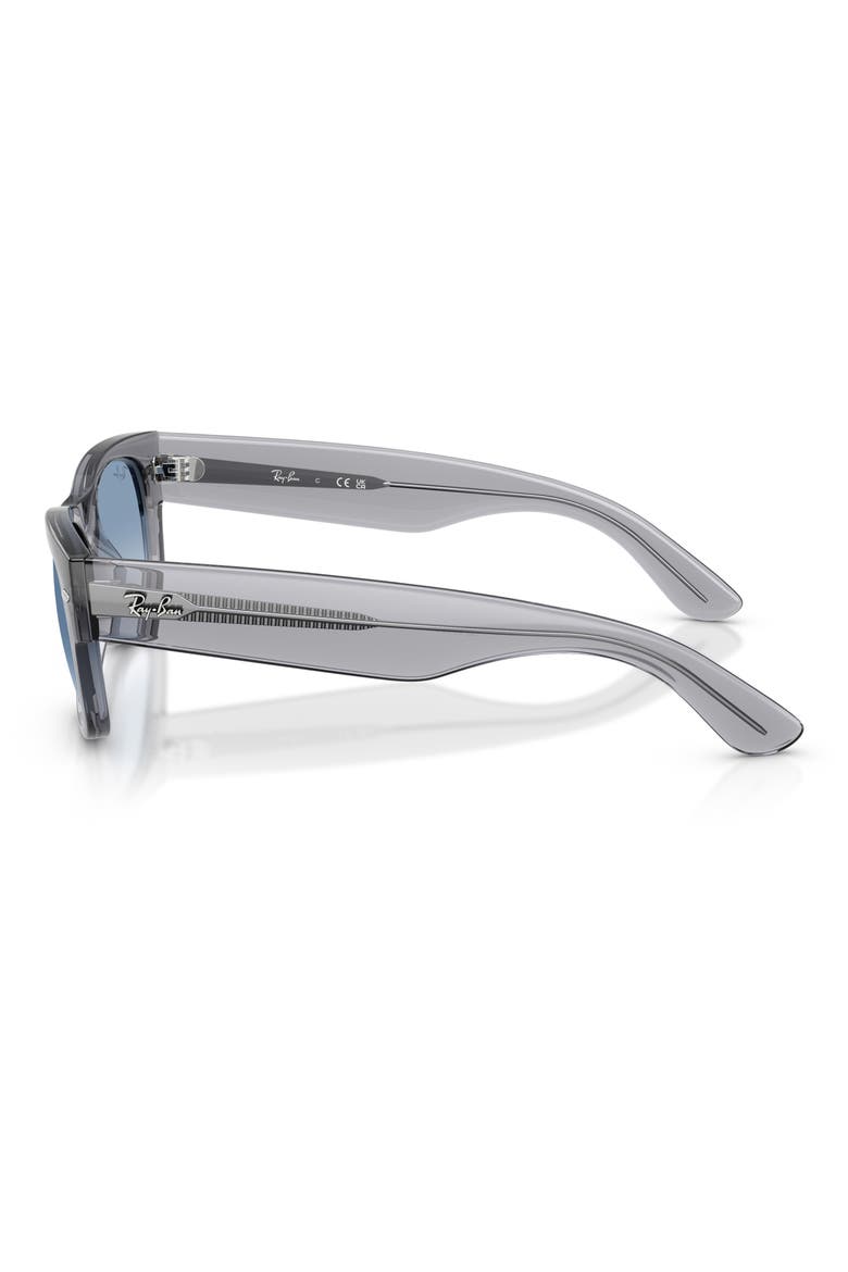 52mm Mega Wayfarer II Gradient Square Sunglasses, Alternate, color, TRANSAPRENT GREY / CLEAR BLUE