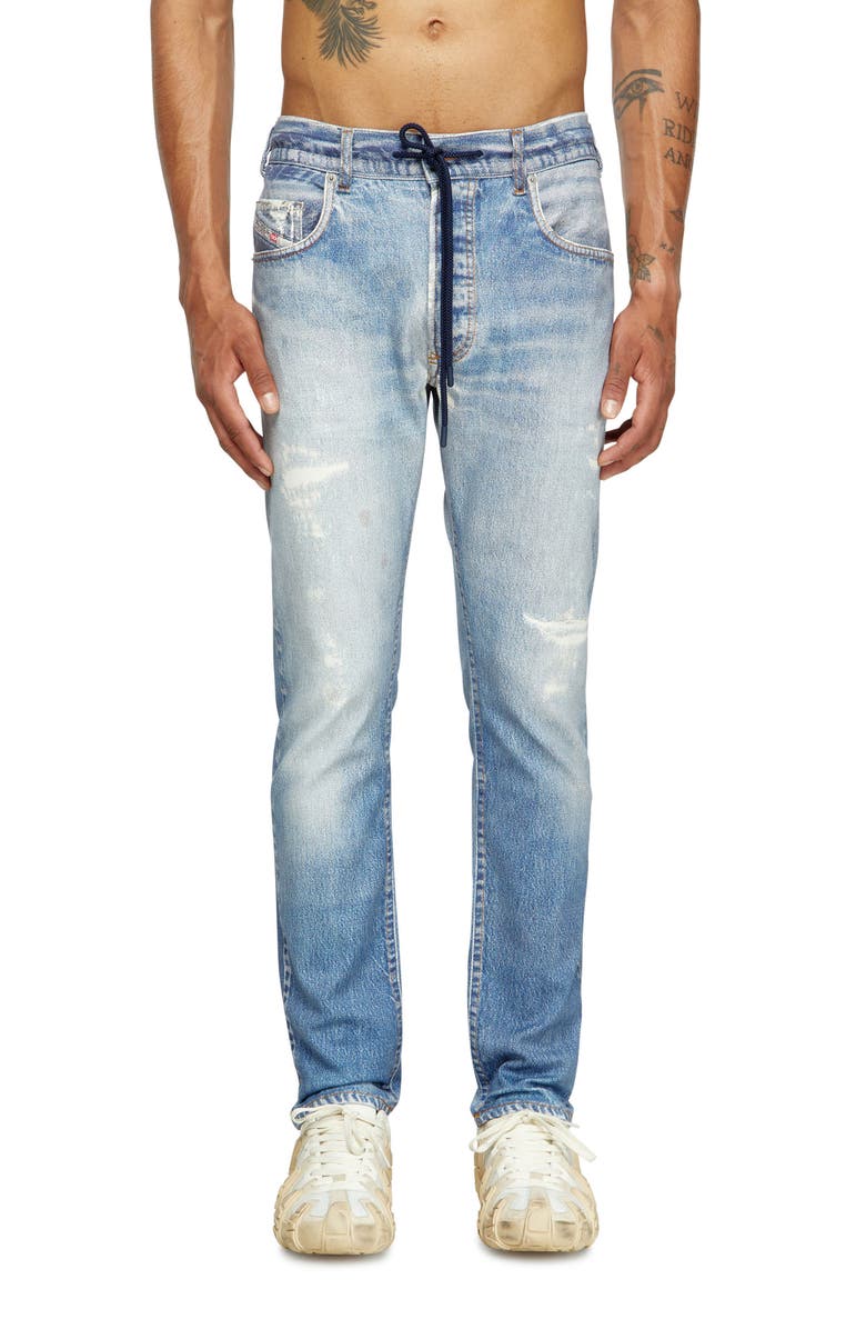 DIESEL<sup>®</sup> 2032 D-Krooley-B Trompe l'Oeil Pants, Main, color, Denim