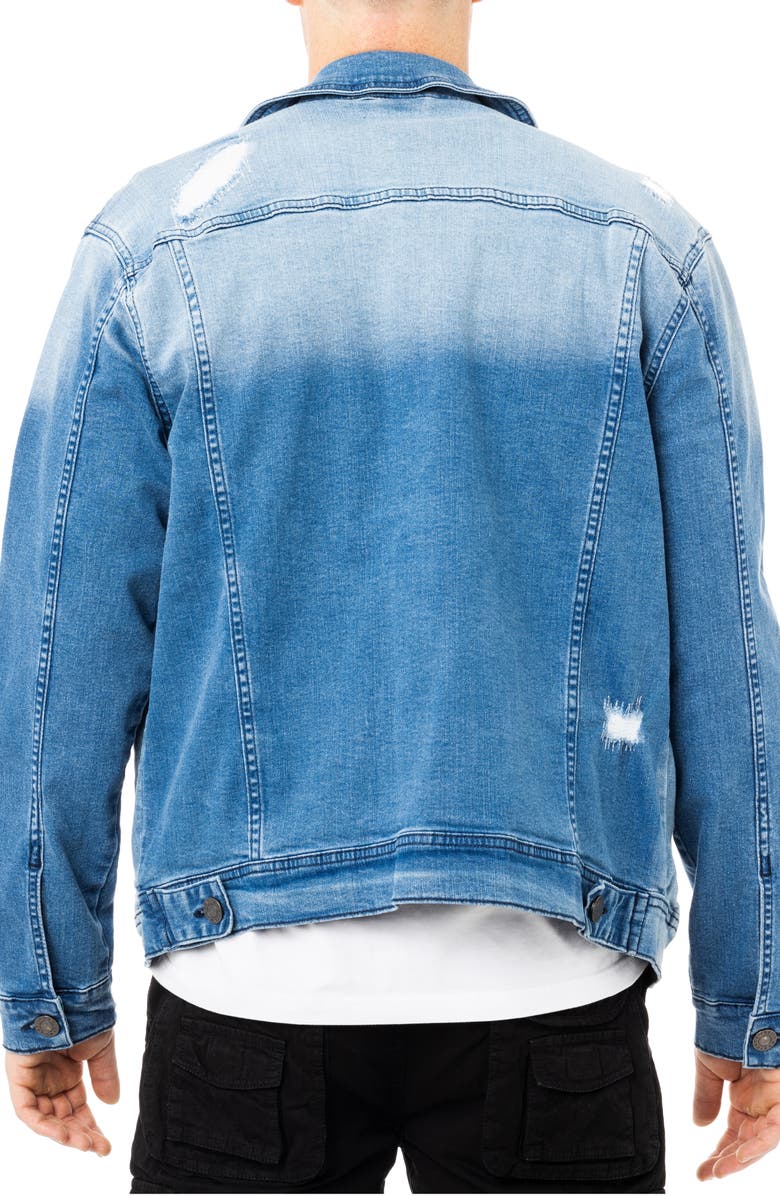 XRAY Washed Slim Denim Jacket, Alternate, color, Medium Blue