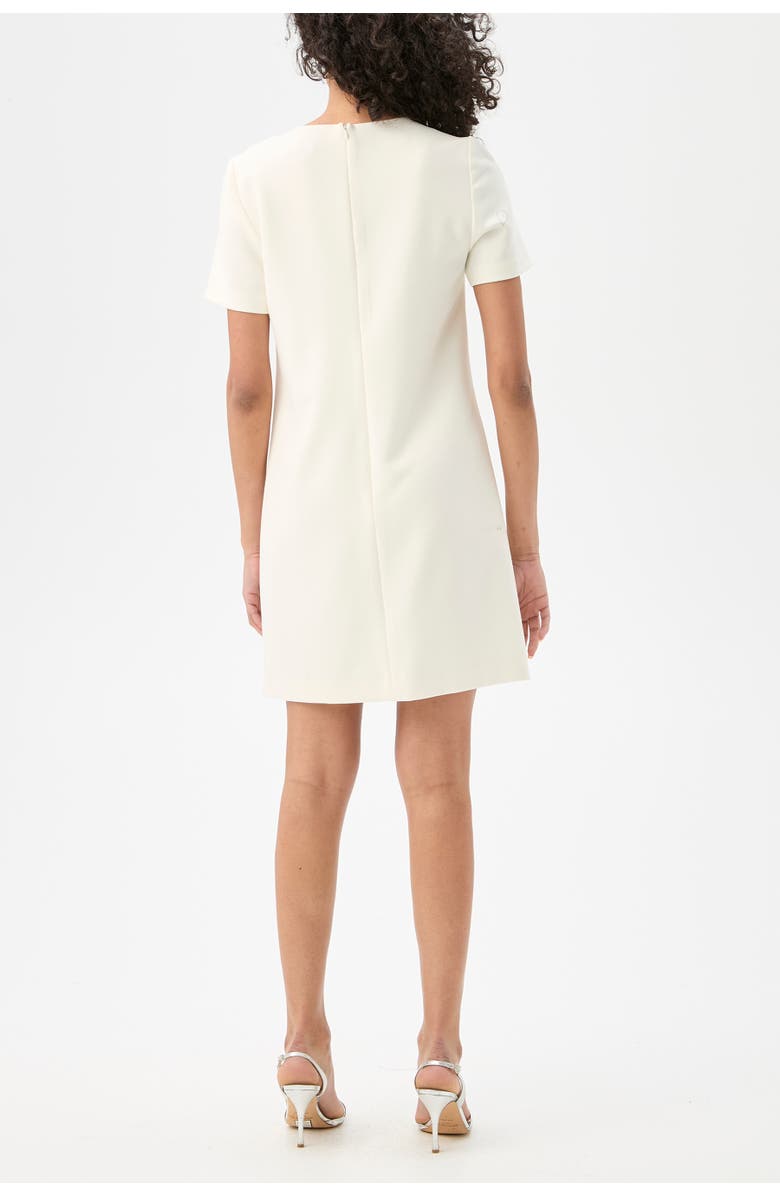 Trina Turk Diamonds Rhinestone Bow Dress, Alternate, color, Winter White