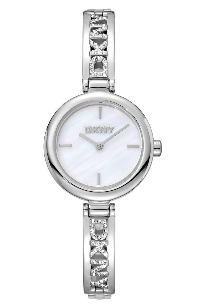 L 115-2 Bracelet Watch, Main, color, WHITE MOP
