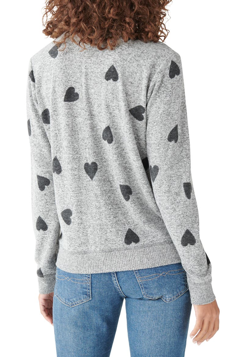 Cloud Jersey Sweatshirt, Alternate, color, HEARTS WITH BLACK