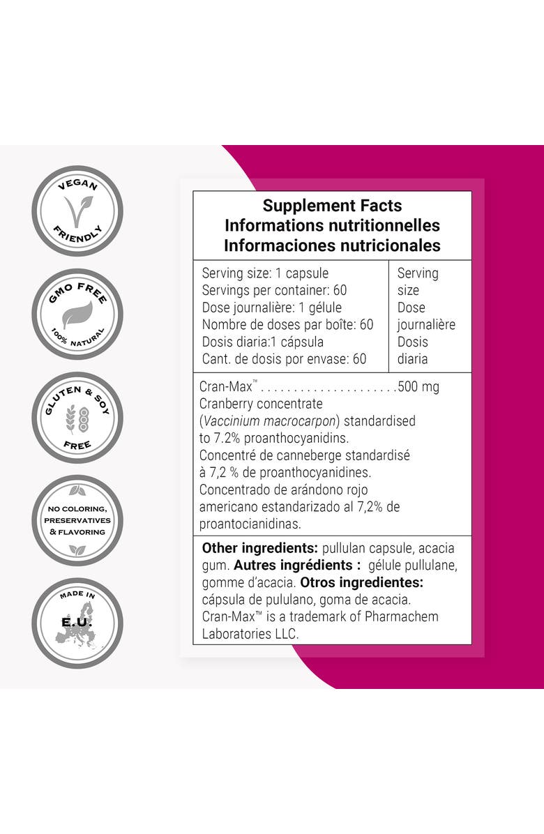 SuperSmart Cran-Max 500mg per Day, Alternate, color, NO COLOR
