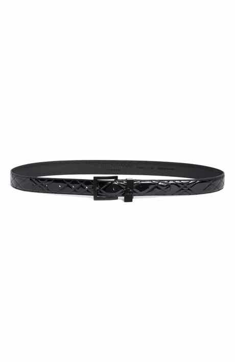 Kurt Geiger London 30mm Patent Quilted Leather Belt