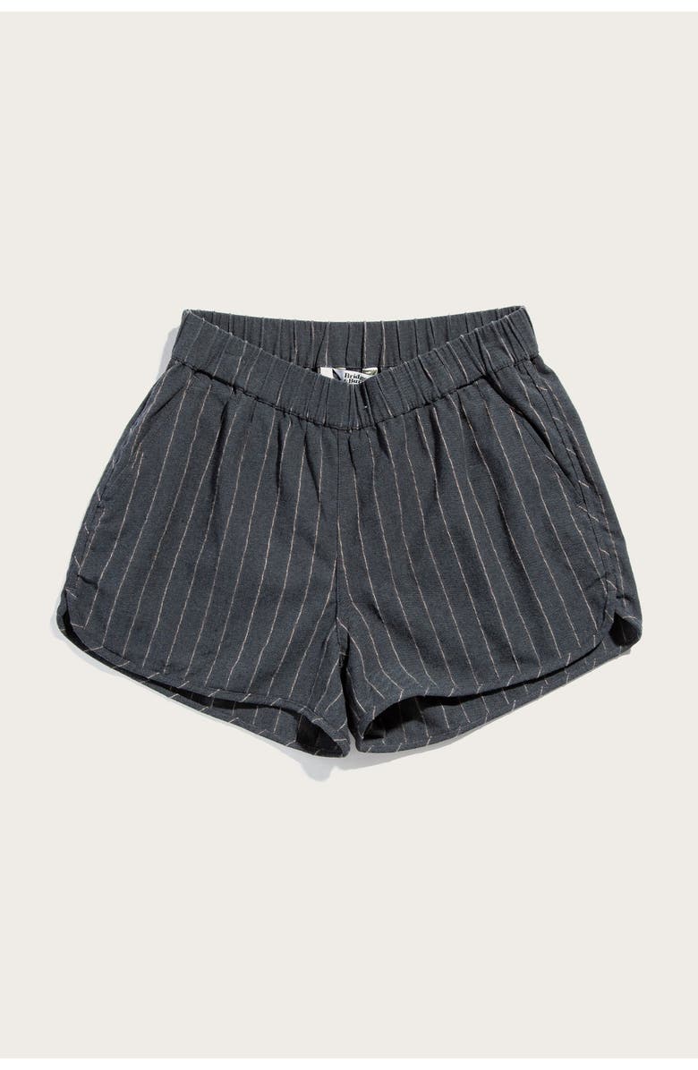 Bridge & Burn Luca Track Short, Main, color, Charcoal Stripe