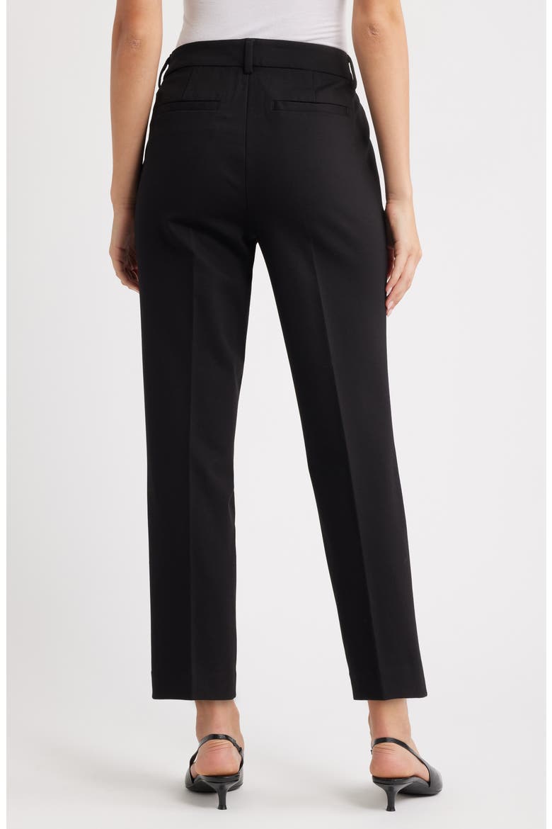 Kelsey Straight Leg Ponte Pants, Alternate, color, BLACK