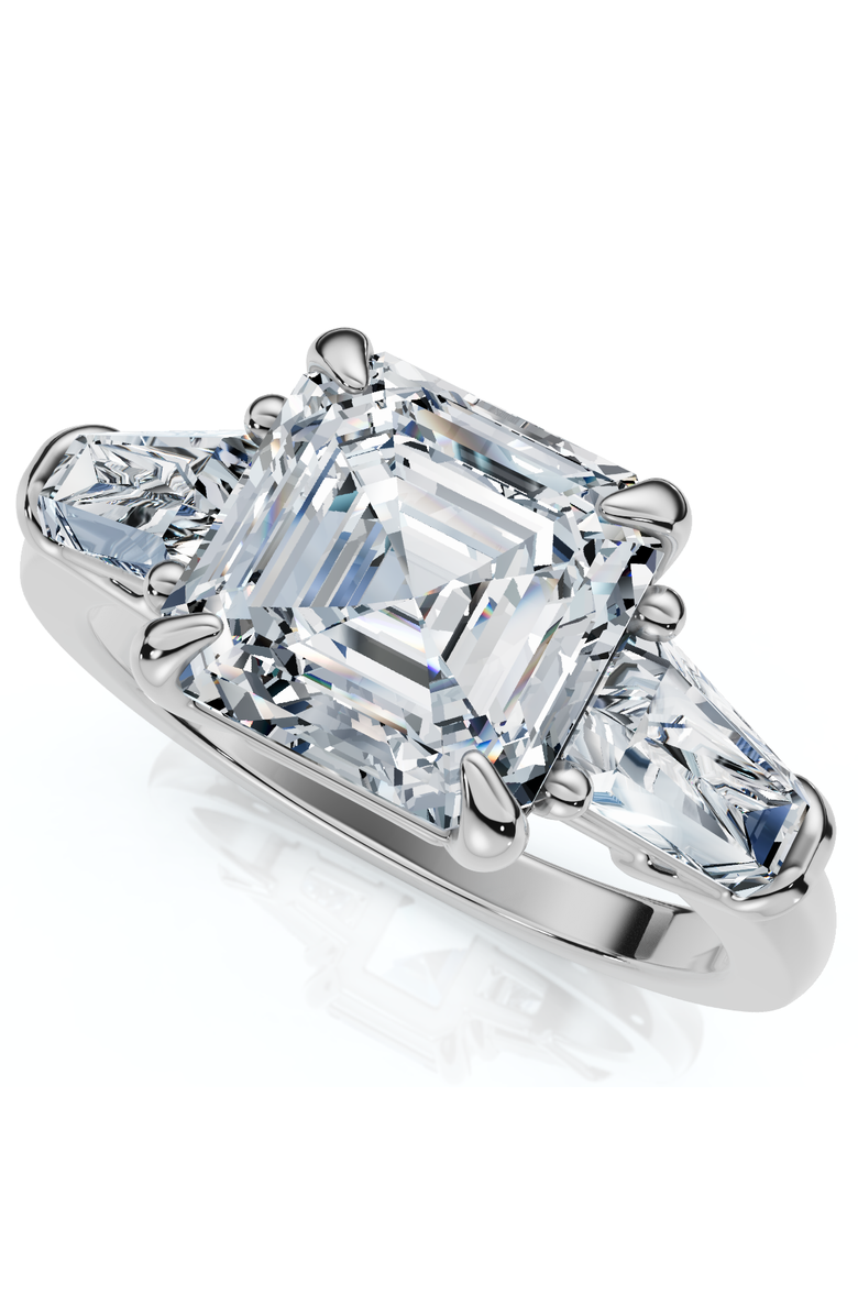 Bliss Diamond Certified 2 1/2Ct Paulina Asscher Dut Diamond Engagement Ring 14k Gold Lab Grown, Alternate, color, 14K White Gold