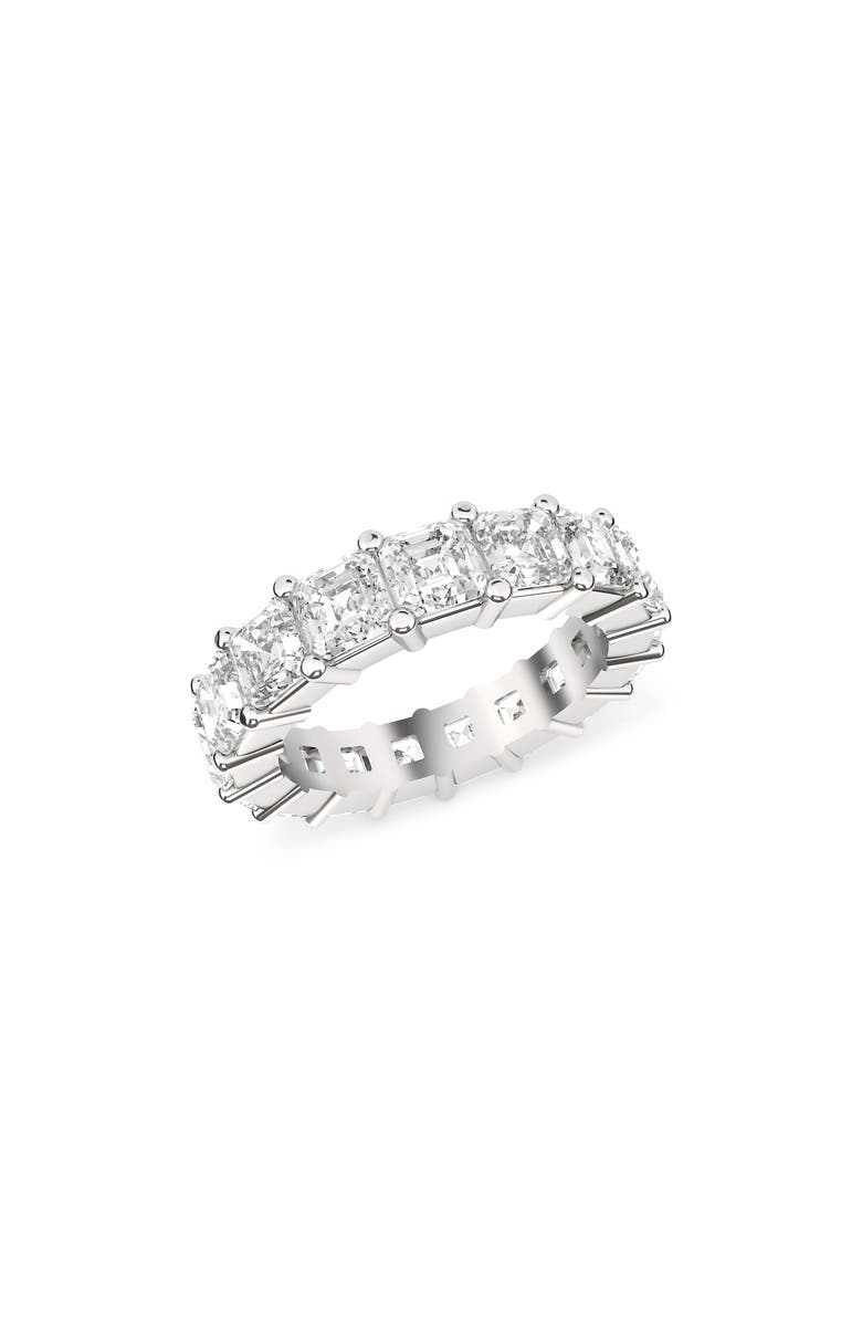 HauteCarat Lab Created Diamond Eternity Ring, Main, color, 18K White Gold