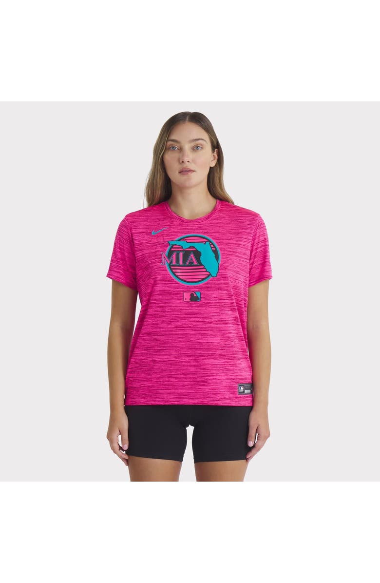 Nike Women's Nike Pink Miami Marlins 2025 City Connect Authentic Collection Velocity Performance T-Shirt, Main, color, Pink