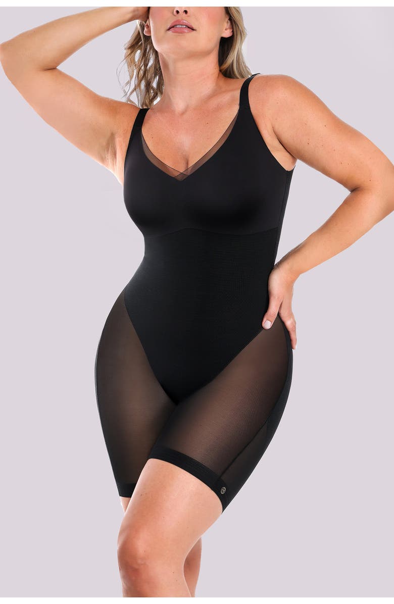 Shapellx MeshSmooth Butt-Lifting Bodysuit, Main, color, Black