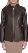 Cole Haan Leather Biker Jacket