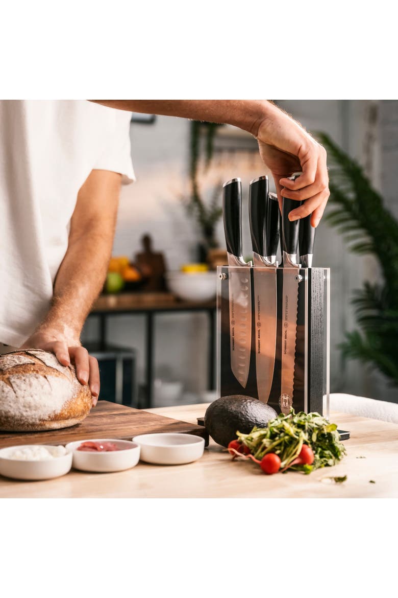 Heritage 7-Piece Knife Block Set, Alternate, color, Black