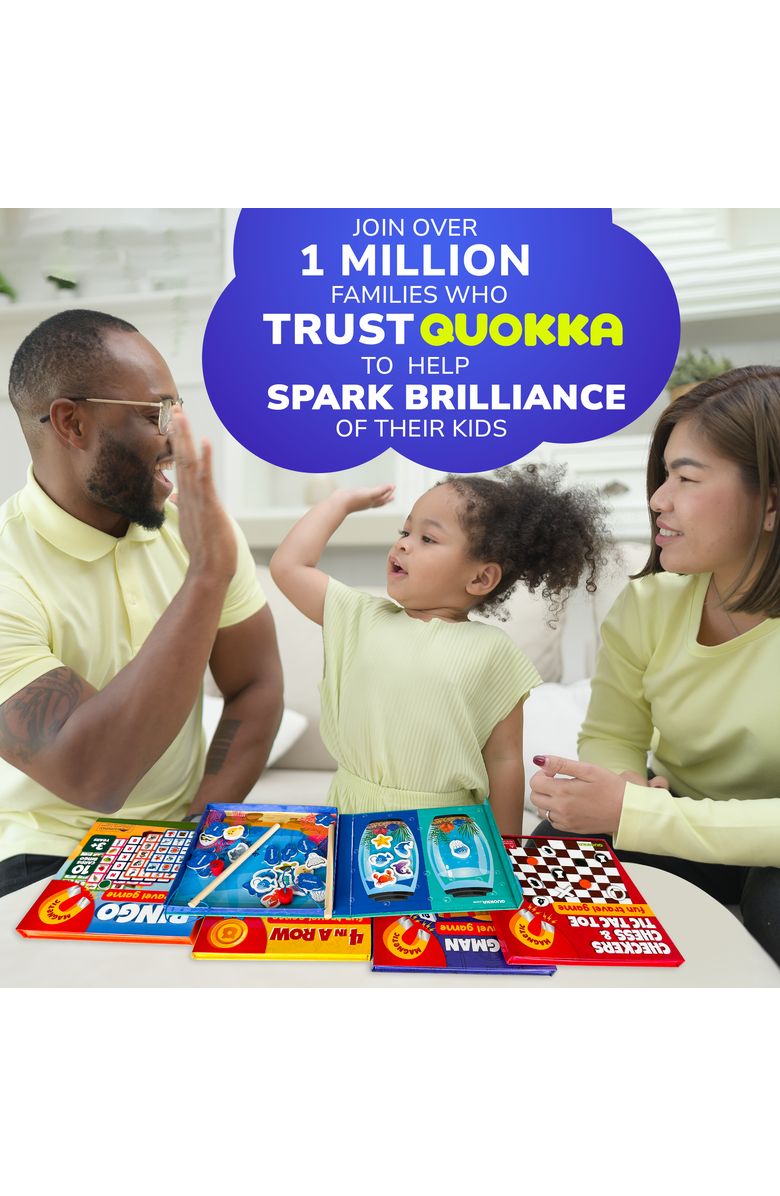 Quokka Magnetic Travel Games Collection for Kids, Alternate, color, Magnet Fishing