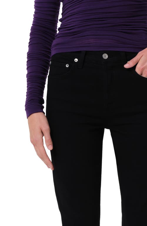 Agolde Ingram High Waist Split Hem Skinny Jeans In Black