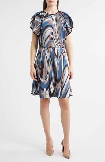 Swirl Print A-Line Dress