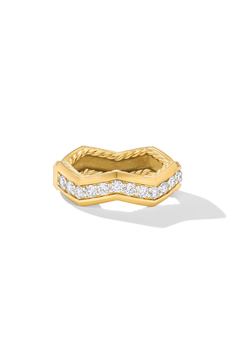 Zig Zag Stax™ Ring 18K Yellow Gold with Diamonds, 5mm, Alternate, color, 18K YELLOW GOLD