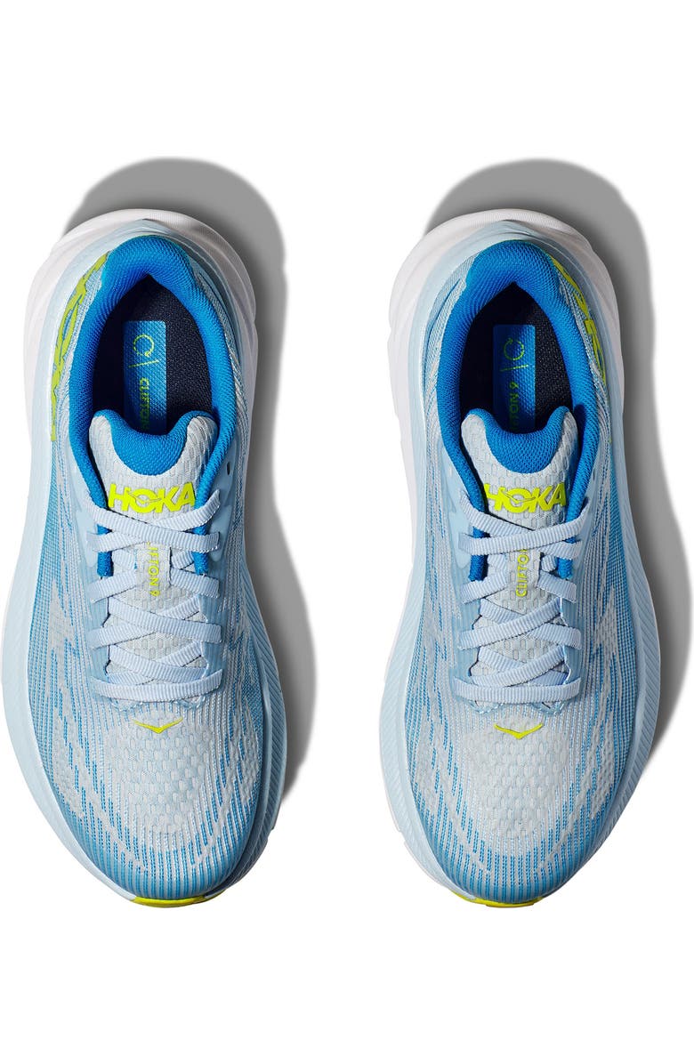 HOKA Kids' Clifton Youth Running Shoe, Alternate, color, Ice Water / Evening Primrose