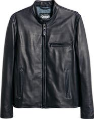 Schott NYC Café Racer Oil Tanned Leather Moto Jacket