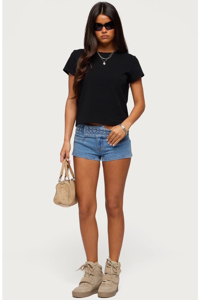 Perfect Basic Stretch Cotton T-Shirt, Alternate, color, BLACK