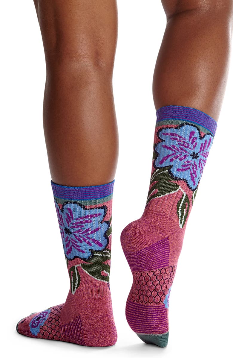 Bombas Winter Floral Calf Socks, Alternate, color, 