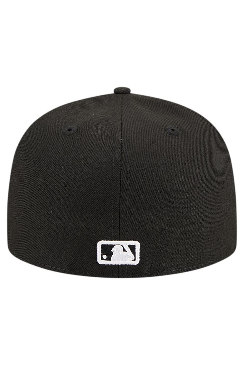 Men's New Era Black New York Mets Logo 59FIFTY Fitted Hat, Alternate, color, Black