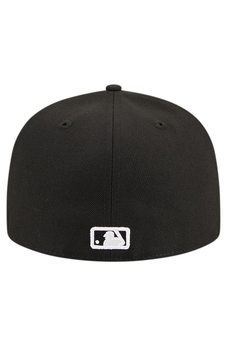 New Era Men's New Era Black New York Mets Logo 59FIFTY Fitted Hat, Alternate, color,