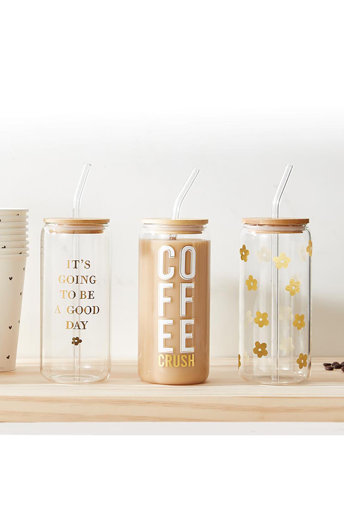 CREATIVE BRANDS Gold Flowers Cold Brew Tumbler | Nordstromrack
