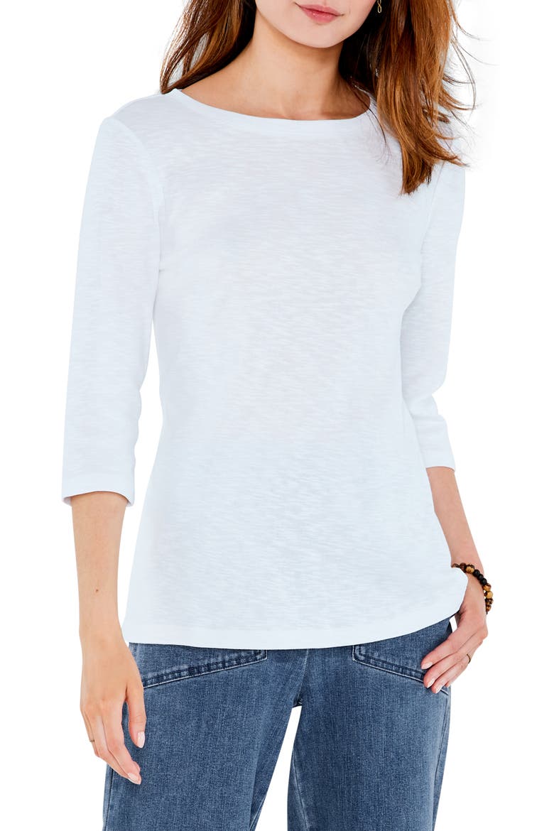 Boatneck T-Shirt, Main, color, PAPER WHITE