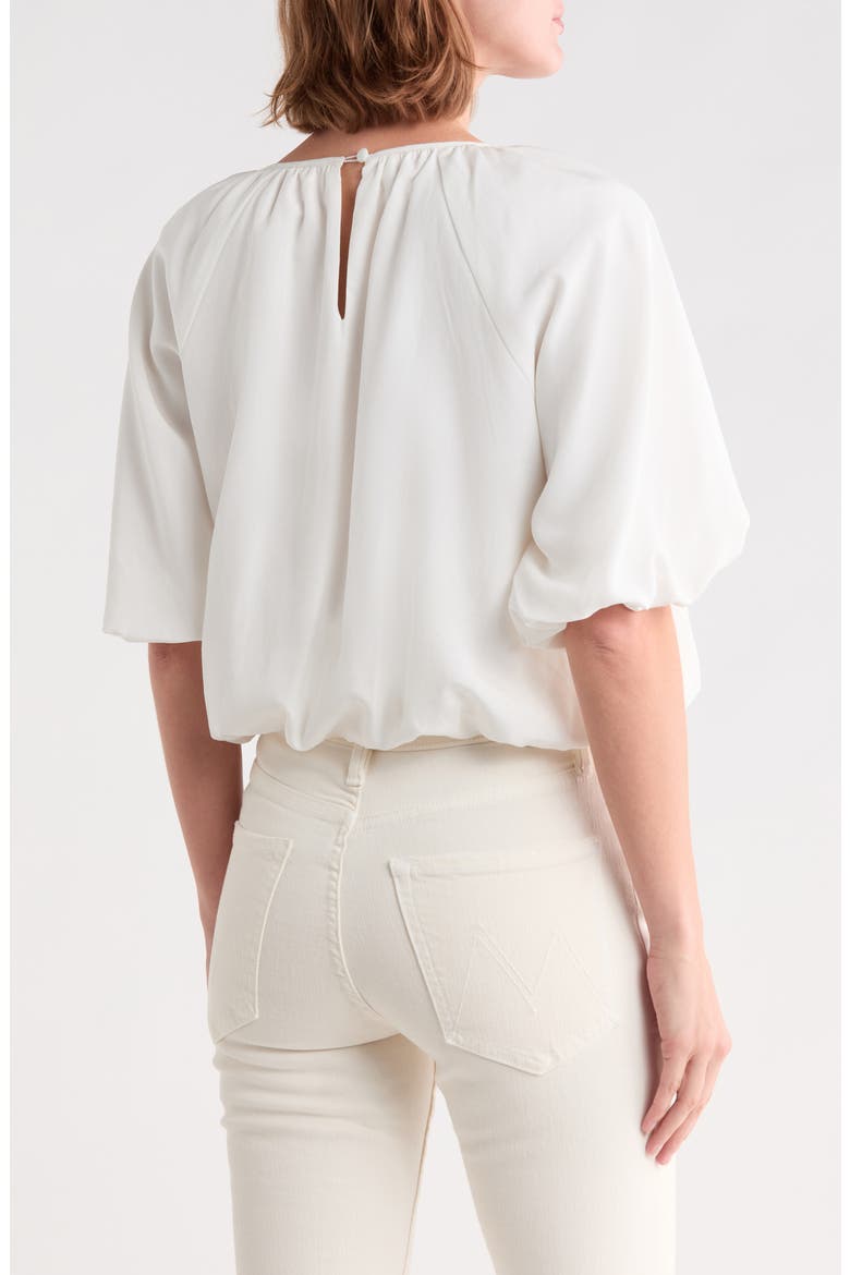 Lenny Crafty Puff Sleeve Top, Alternate, color, WHITE