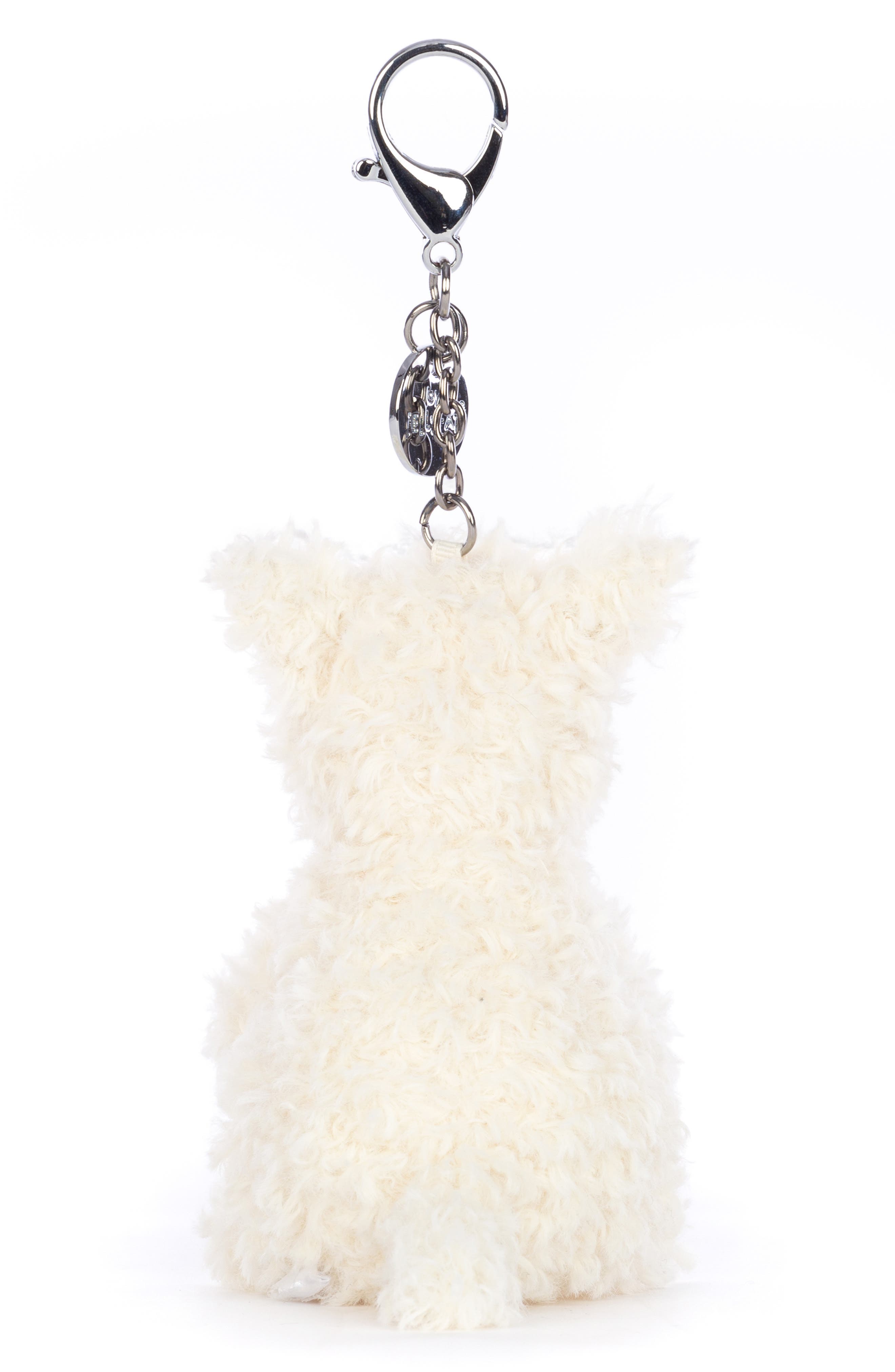 Munro Scottie Dog Bag Charm, Alternate, color, WHITE