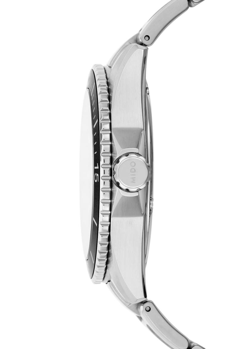 Ocean Star Automatic Bracelet Watch, 42.5mm, Alternate, color, SILVER/ BLACK/ SILVER