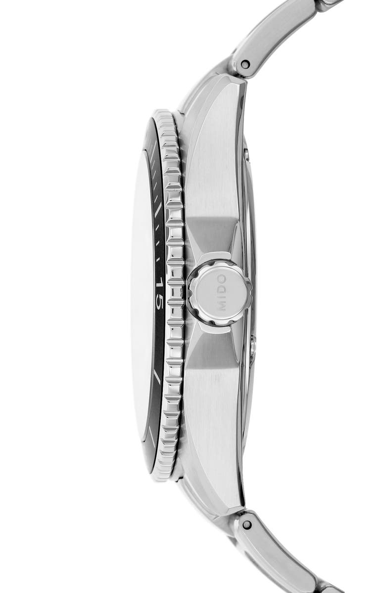 MIDO Ocean Star Automatic Bracelet Watch, 42.5mm, Alternate, color, Silver/ Black/ Silver