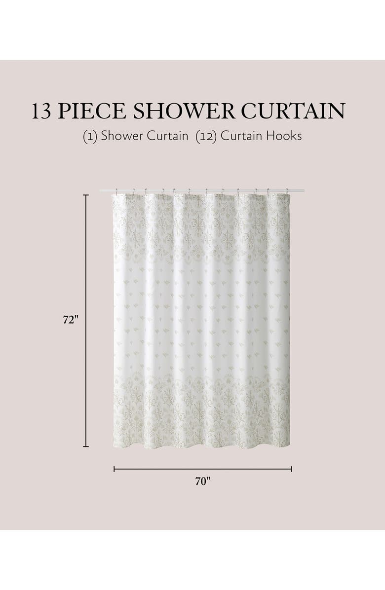 Jessica Simpson Floral Shower Curtain, Alternate, color, 