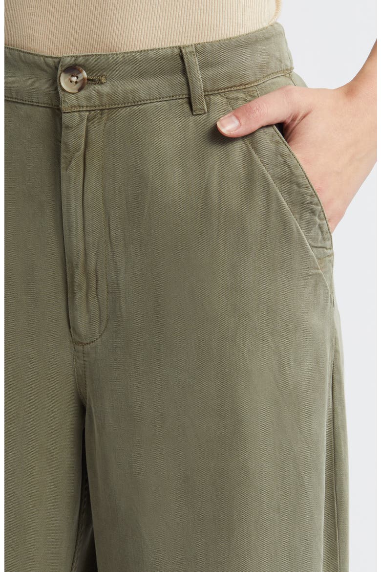 Flat Front Straight Leg Pants, Alternate, color, OLIVE KALAMATA