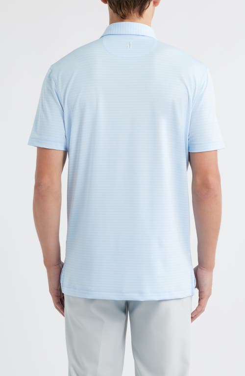 Johnnie-o Beau Stripe Performance Polo In Brown